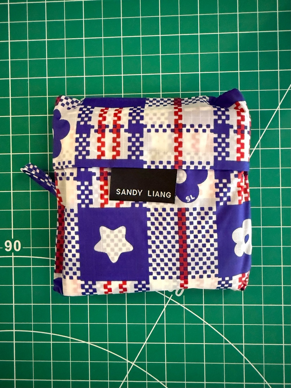 BAGGU x Sandy Liang Reusable - Blue Market Plaid
